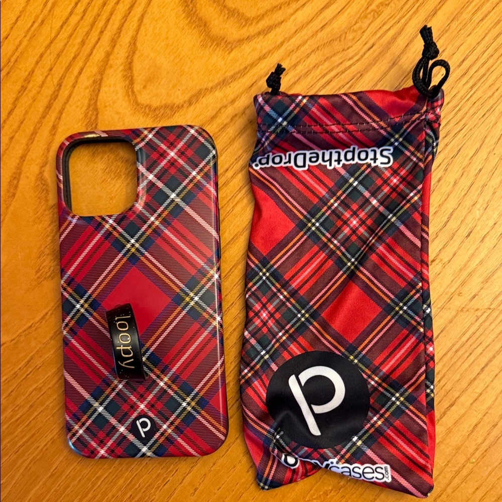 Plaid Red Phone Case by Loopy 13 pro max